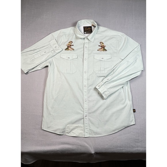 Howler Brothers Gaucho Pearl Snap-shirt Men XL Hula Girls 10th Anniversary New - Picture 3 of 11